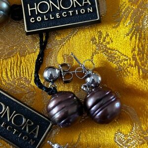 Honora Ringed Pearl Earrings 925 Sterling